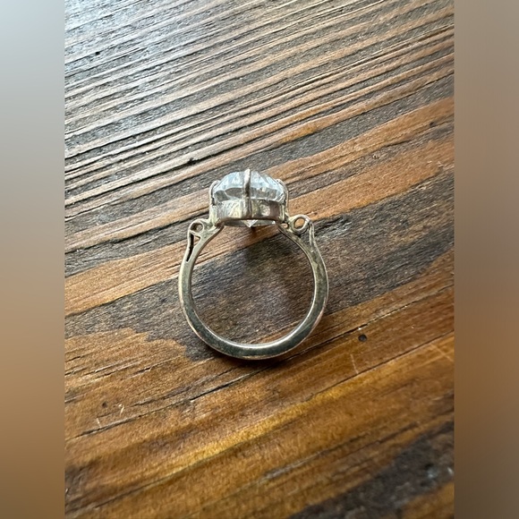 π Large Oval Sterling Cocktail / Engagement Ring π size: 6.5 - Picture 2 of 13